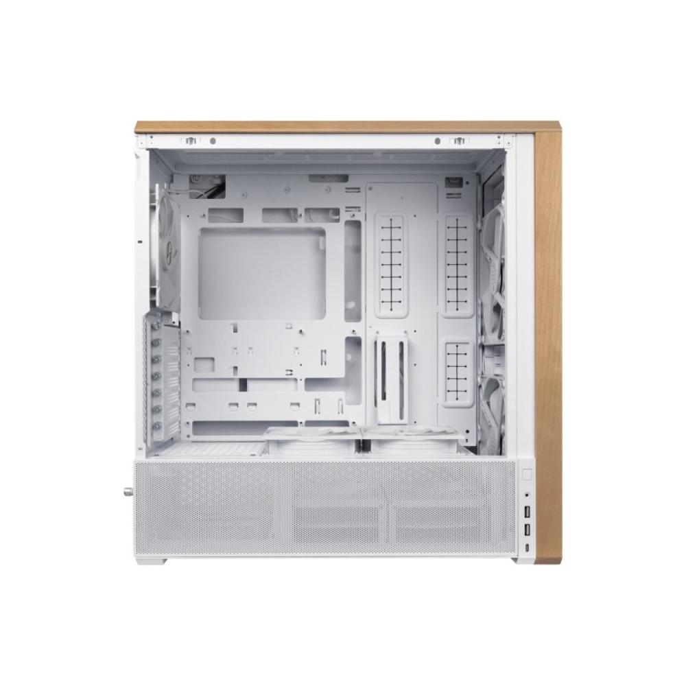 Lian Li - Lancool LAN217W carcasa de ordenador Midi Tower Blanco, Madera