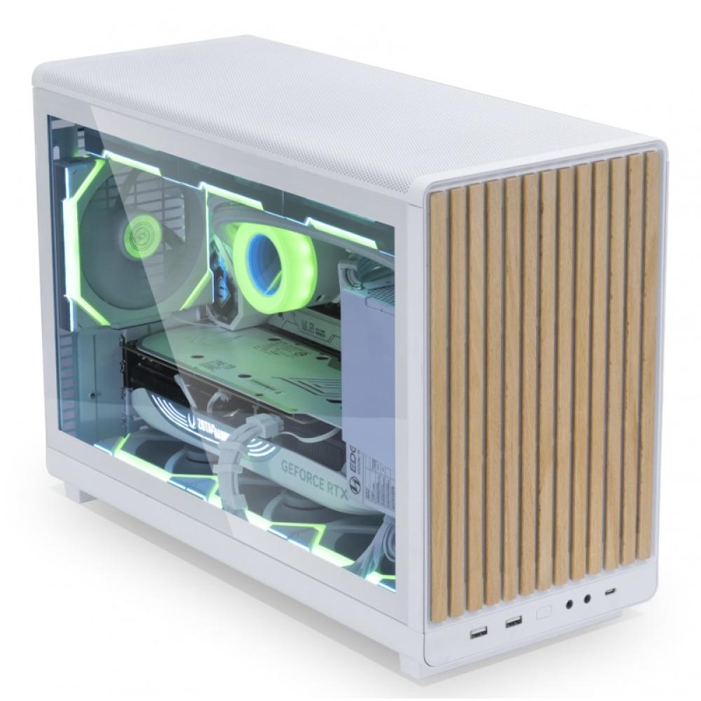 Lian Li - A3-mATX Micro Torre Blanco, Madera - G99.A3W-WDG.00