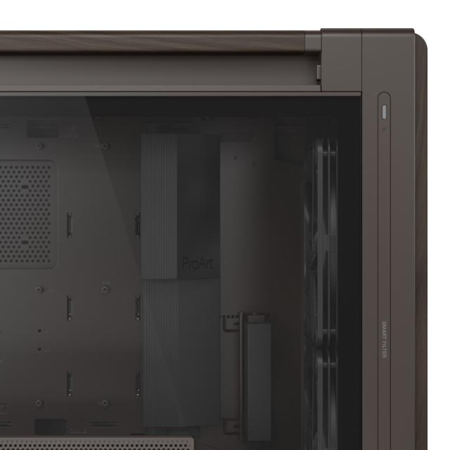 ASUS - ProArt PA602 Wood Edition Retro Brown - Tempered Glass Panel Midi Tower Marrón