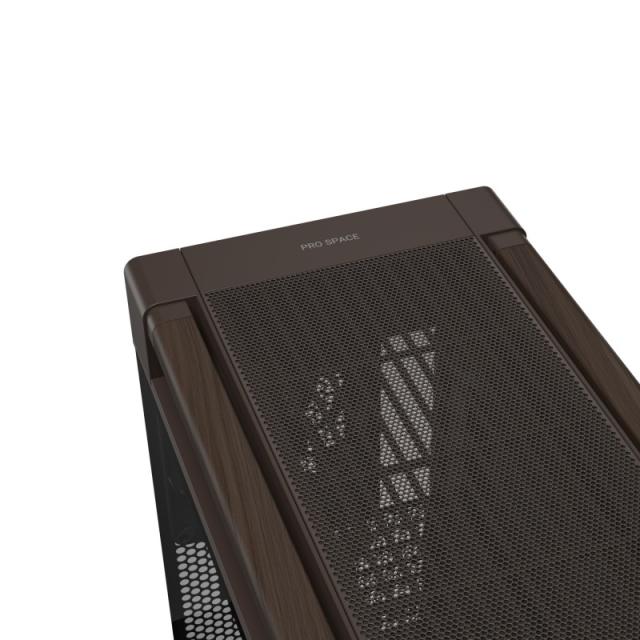 ASUS - ProArt PA602 Wood Edition Retro Brown - Tempered Glass Panel Midi Tower Marrón