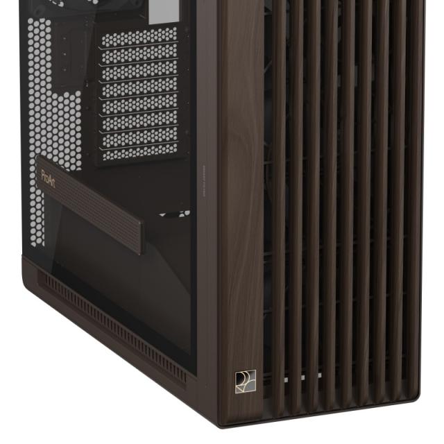 ASUS - ProArt PA602 Wood Edition Retro Brown - Tempered Glass Panel Midi Tower Marrón