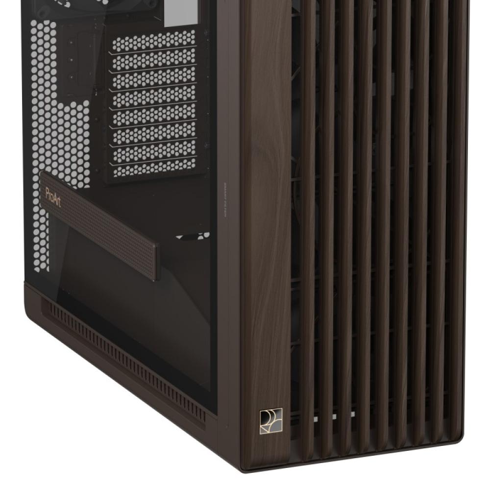 ASUS - ProArt PA602 Wood Edition Retro Brown - Tempered Glass Panel Midi Tower Marrón