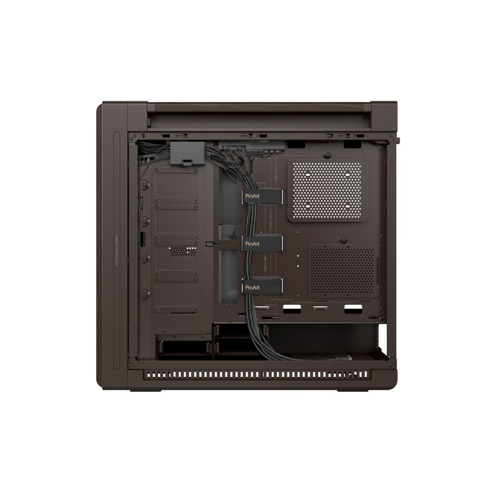 ASUS - ProArt PA602 Wood Edition Retro Brown - Tempered Glass Panel Midi Tower Marrón