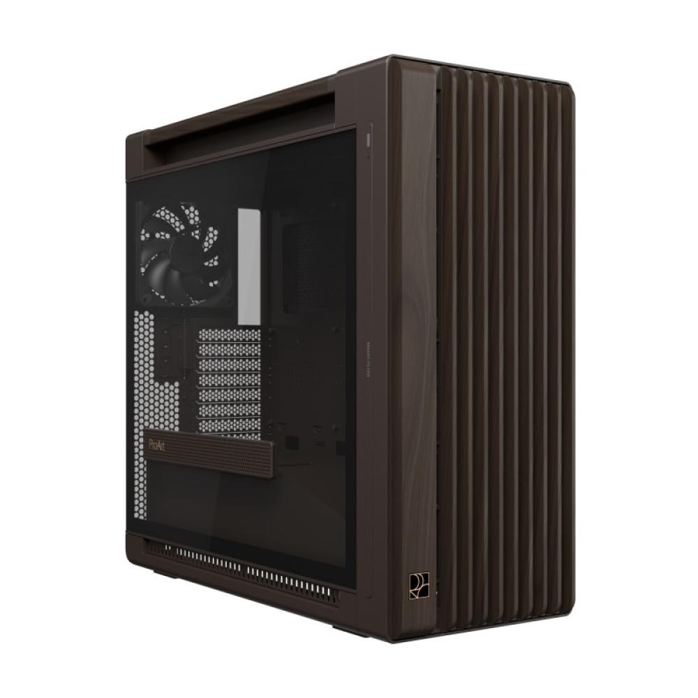 ASUS - ProArt PA602 Wood Edition Retro Brown - Tempered Glass Panel Midi Tower Marrón