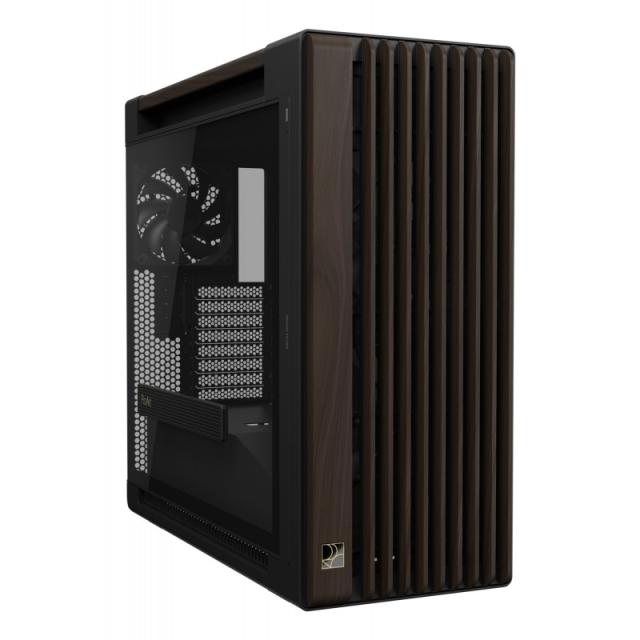 ASUS - ProArt PA602 Wood Edition Modern Black - Tempered Glass Panel Midi Tower Negro, Madera