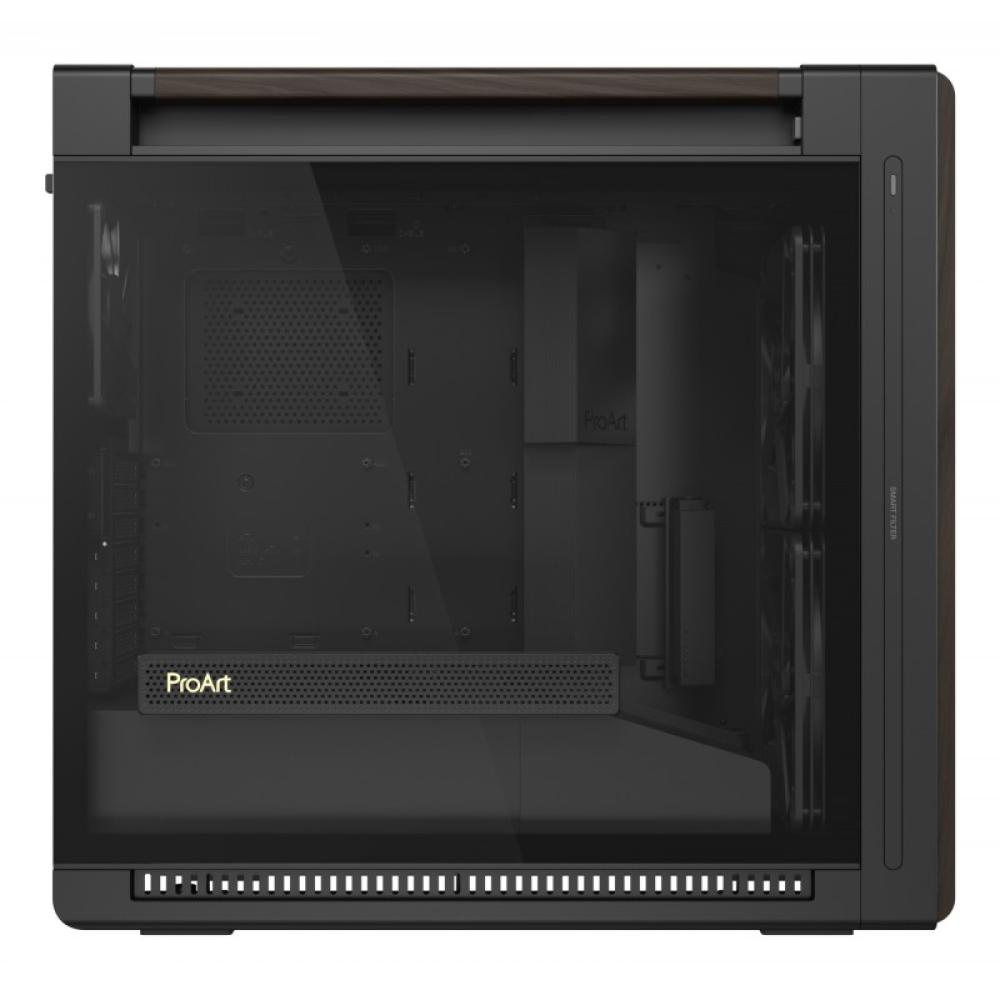 ASUS - ProArt PA602 Wood Edition Modern Black - Tempered Glass Panel Midi Tower Negro, Madera