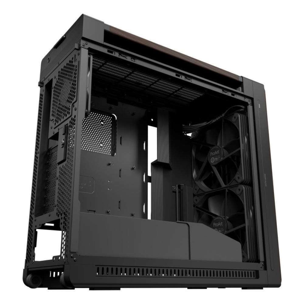 ASUS - ProArt PA602 Wood Edition Modern Black - Metal Panel Midi Tower Negro, Madera