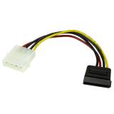 StarTech.com - Cable Adaptador de 15cm de Alimentación MOLEX LP4 4 Pines a SATA 15 Pines