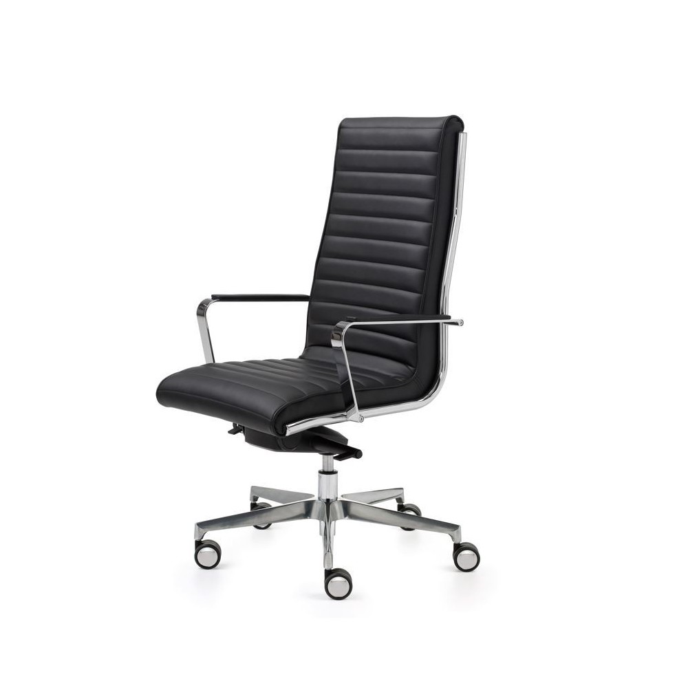 Silla Trinity Respaldo Alto Estructura Cromada