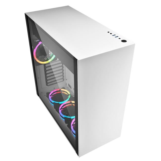 Sharkoon - Pure Steel RGB Midi Tower Blanco