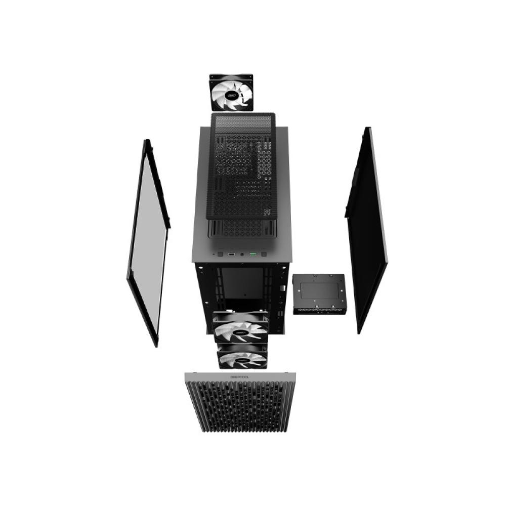 DeepCool - MATREXX 40 3 Fans Led Tricolor Cristal Templado Lateral