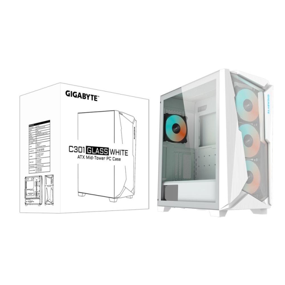 GIGABYTE - C301GW carcasa de ordenador Midi Tower Blanco