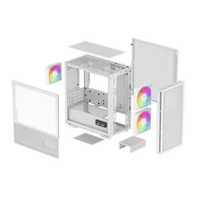 DeepCool - R-CH360-WHAPE3D-G-1 carcasa de ordenador Micro Torre Blanco