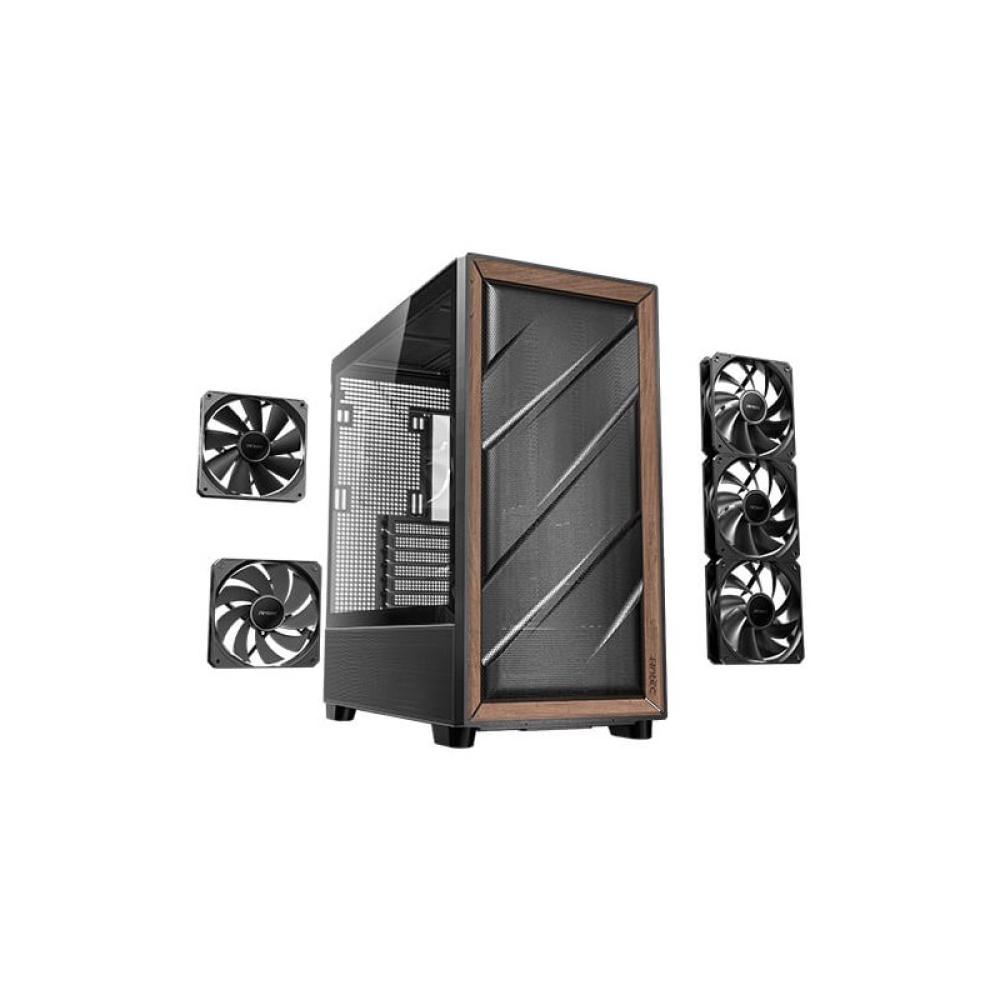 Antec - 0-761345-10133-2 carcasa de ordenador Midi Tower Negro, Madera
