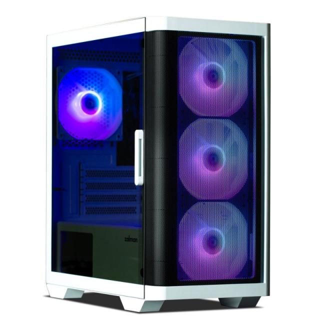 Zalman - M4 WHITE carcasa de ordenador Mini Tower Negro, Blanco