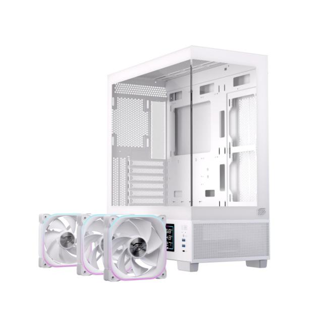 Einarex - EXCS-PR-51DR-W carcasa de ordenador Midi Tower Blanco