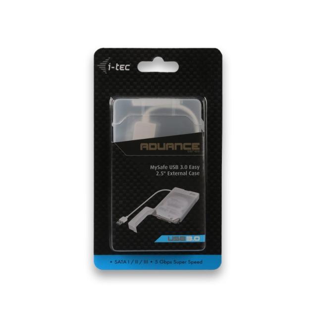 i-tec - MySafe USB 3.0 Easy 2.5" External Case – White