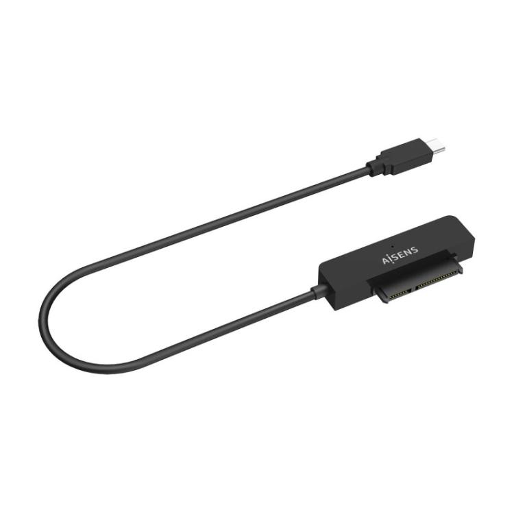 AISENS - Adaptador SATA a USB-C USB3.0/USB3.1 Gen1 para Discos Duros 2.5?, Negro