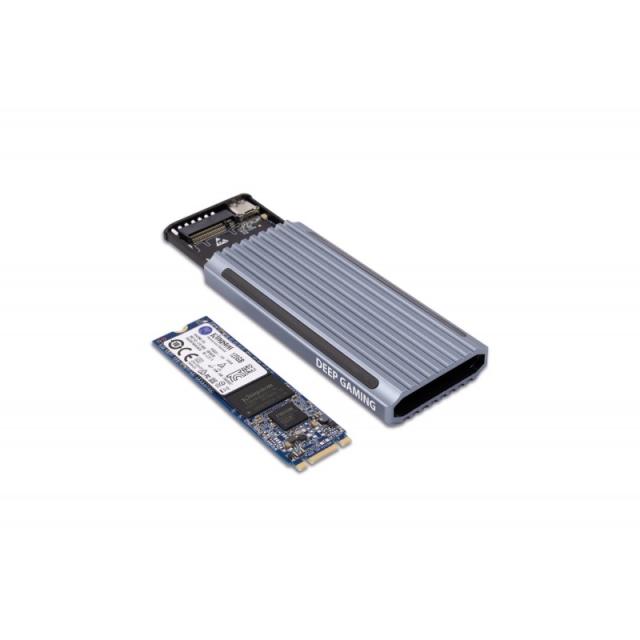 Deep Gaming - DG-MCM-NVME1 caja para disco duro externo Caja externa para unidad de estado sólido (SSD) Plata M.2