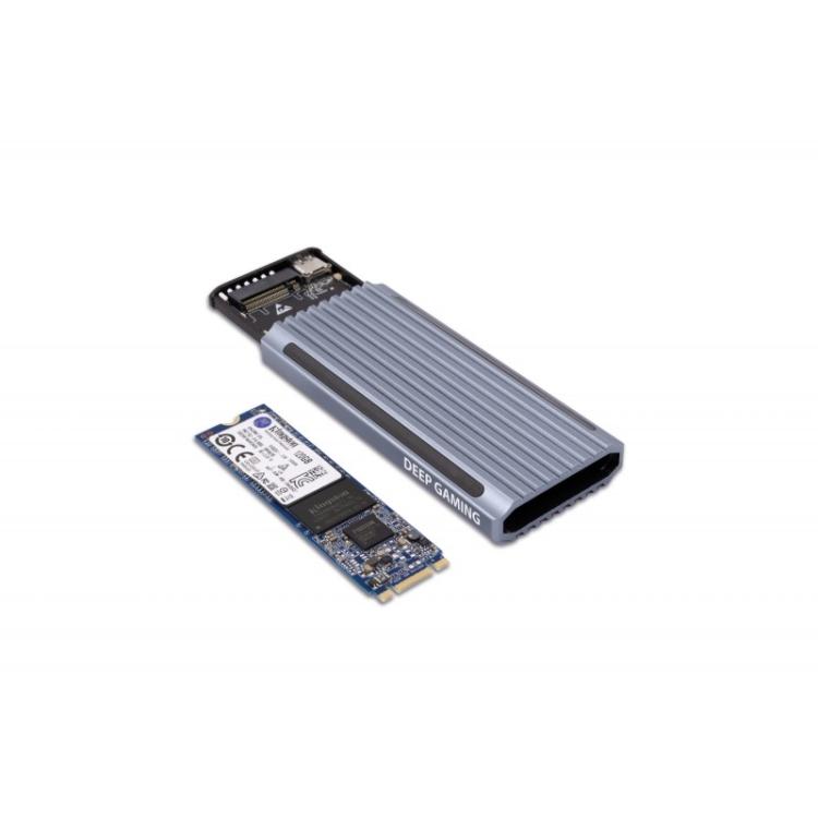 Deep Gaming - DG-MCM-NVME1 caja para disco duro externo Caja externa para unidad de estado sólido (SSD) Plata M.2