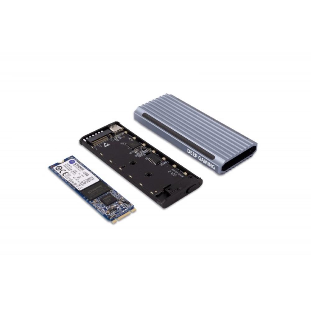 Deep Gaming - DG-MCM-NVME1 caja para disco duro externo Caja externa para unidad de estado sólido (SSD) Plata M.2