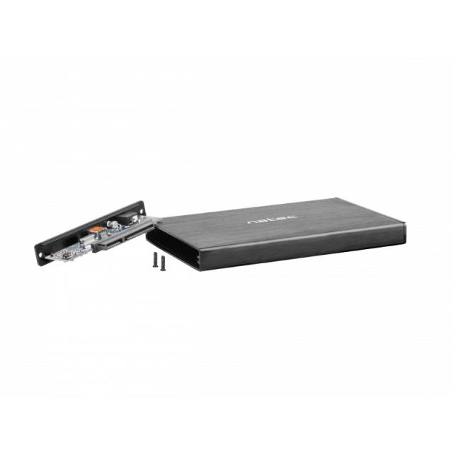 NATEC - NKZ-0941 caja para disco duro externo Carcasa de disco duro/SSD Negro 2.5"