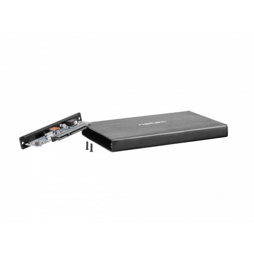 NATEC - NKZ-0941 caja para disco duro externo Carcasa de disco duro/SSD Negro 2.5"