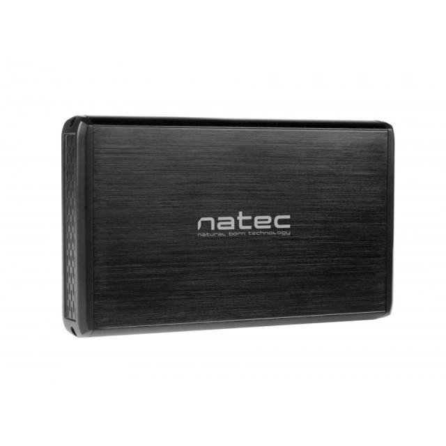 NATEC - NKZ-0448 caja para disco duro externo Caja de disco duro (HDD) Negro 3.5"