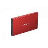 NATEC - Rhino GO Carcasa de disco duro/SSD Rojo 2.5"