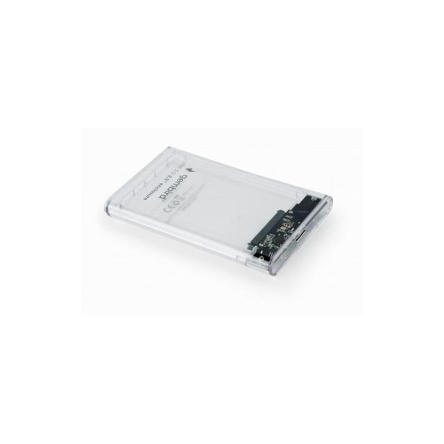 Gembird - EE2-U3S9-6 caja para disco duro externo Caja de disco duro (HDD) Transparente 2.5"