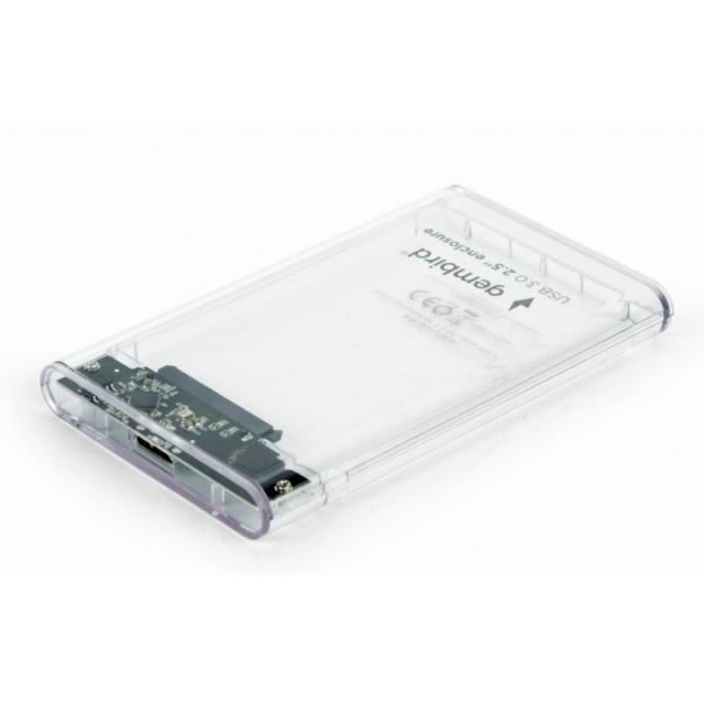Gembird - EE2-U3S9-6 caja para disco duro externo Caja de disco duro (HDD) Transparente 2.5"