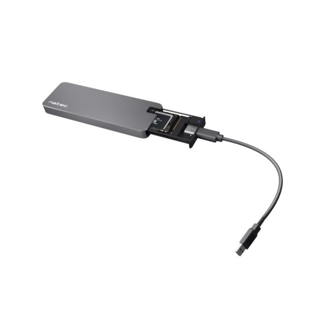 NATEC - Rhino M.2 NVME Caja externa para unidad de estado sólido (SSD) Negro