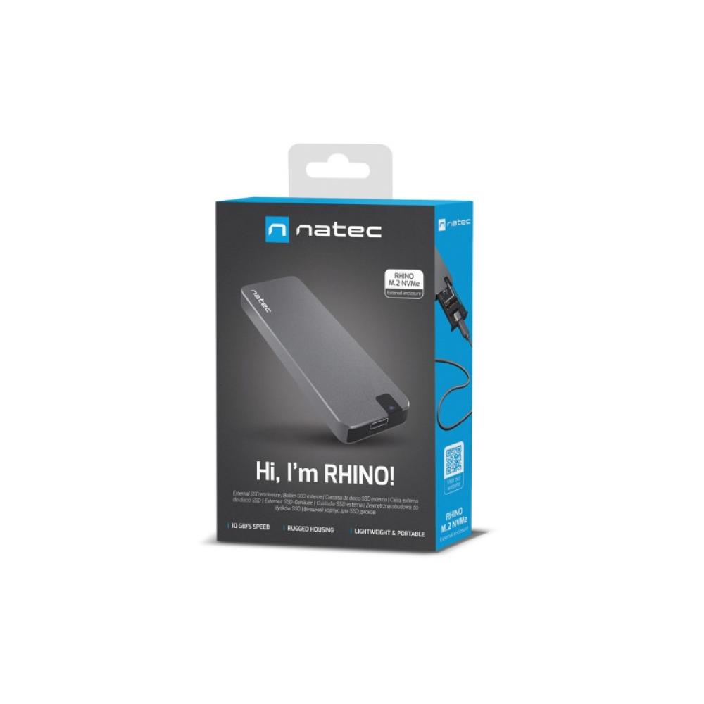 NATEC - Rhino M.2 NVME Caja externa para unidad de estado sólido (SSD) Negro