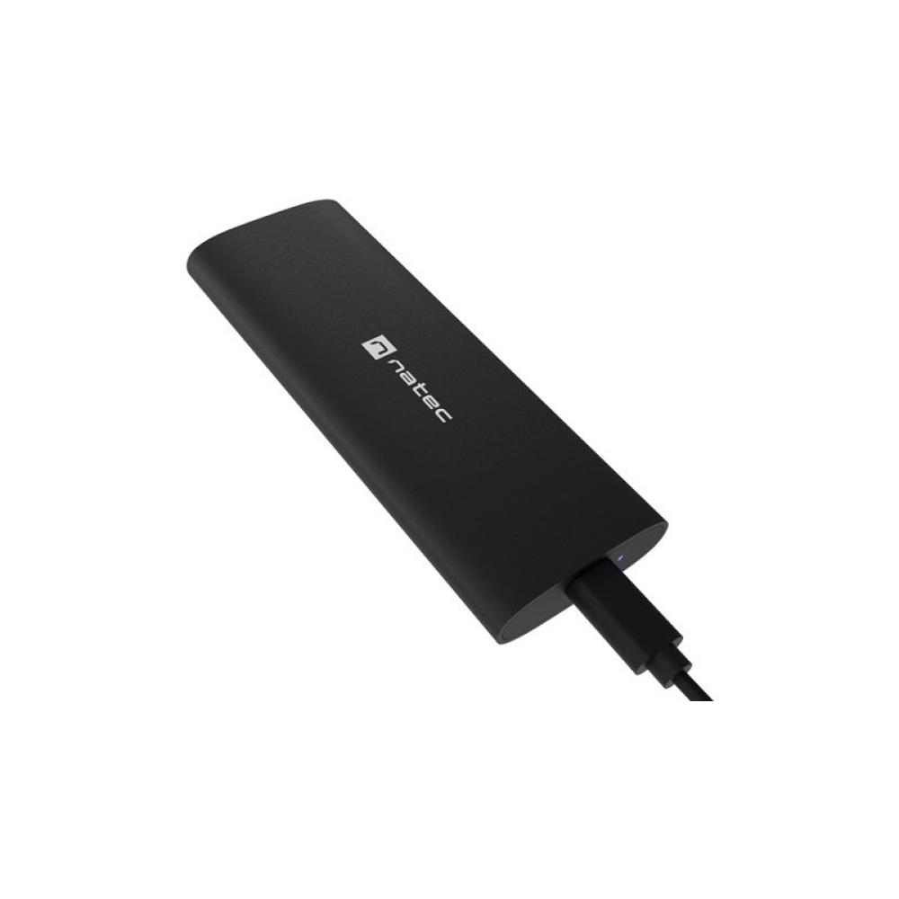 NATEC - NKZ-2286 caja para disco duro externo Caja externa para unidad de estado sólido (SSD) Negro M.2