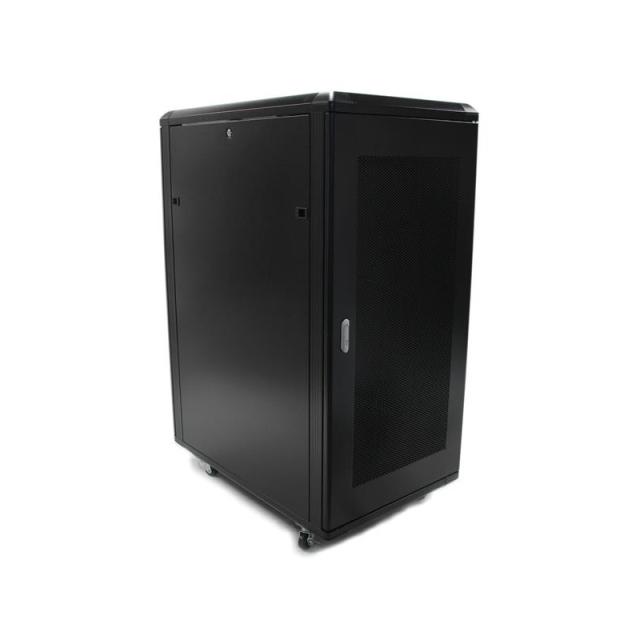 StarTech.com - Armario Rack para Servidores 25U 19" 4 Columnas - Rack de Servidores con Cerradura y Seguro - Rack con Ruedas y C