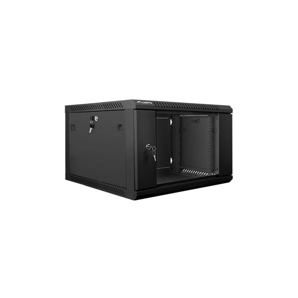 Lanberg - WF01-6606-10B armario rack 6U Bastidor de pared Negro