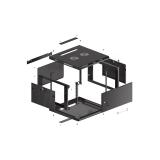 Lanberg - WF01-6606-00B armario rack 6U Bastidor de pared Negro