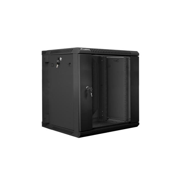 Lanberg - WF02-6612-10B armario rack 12U Bastidor de pared Negro