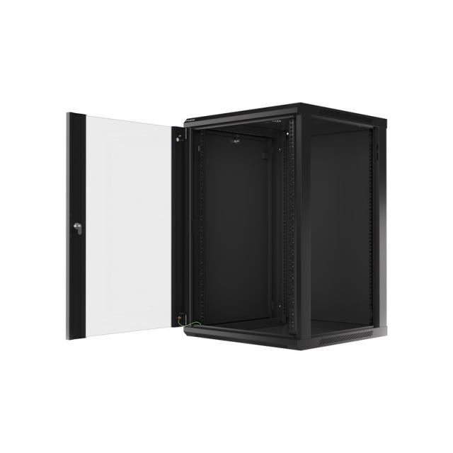 Lanberg - WF01-6618-10B armario rack 18U Bastidor de pared Negro