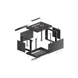 Lanberg - WF01-6406-00B armario rack 6U Bastidor de pared Negro