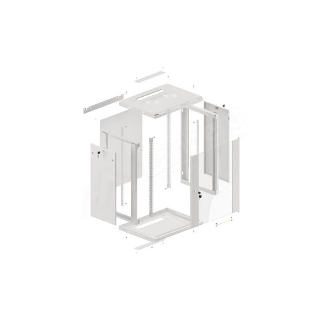 Lanberg - WF01-6415-10S armario rack 15U Bastidor de pared Gris