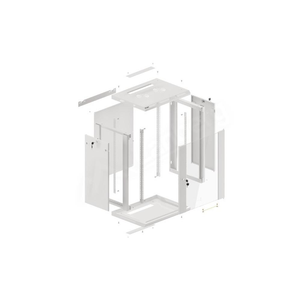 Lanberg - WF01-6415-10S armario rack 15U Bastidor de pared Gris