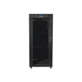 Lanberg - free standing rack 19inch cabinet 27U 600x600 glass door LCD flat pack black Rack o bastidor independiente