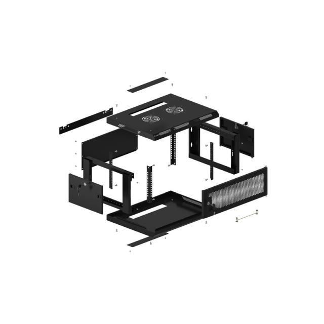 Lanberg - WF01-6404-23B armario rack 4U Bastidor de pared Negro