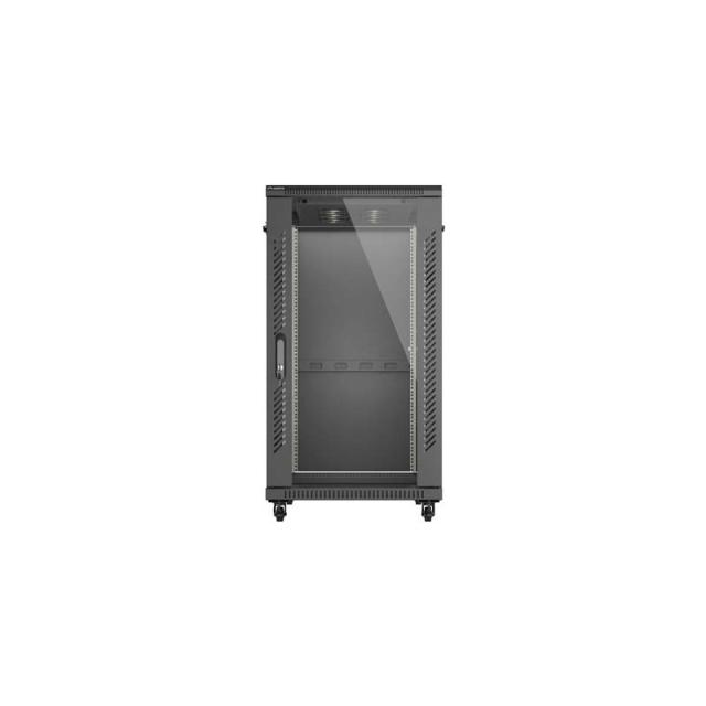 Lanberg - FF01-6022-12B armario rack 22U Rack o bastidor independiente Negro