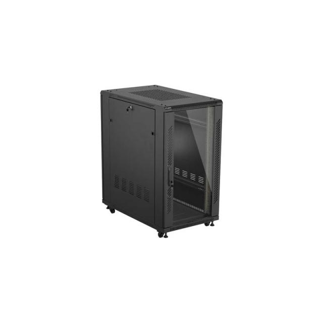 Lanberg - FF01-6022-12B armario rack 22U Rack o bastidor independiente Negro