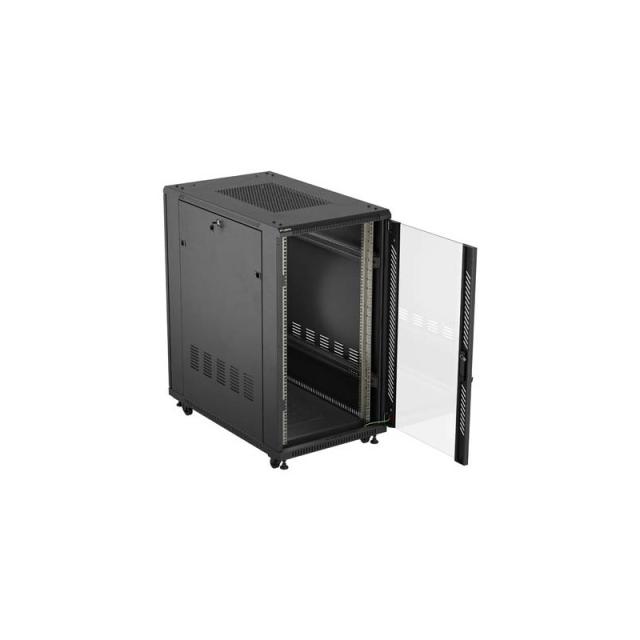 Lanberg - FF01-6022-12B armario rack 22U Rack o bastidor independiente Negro