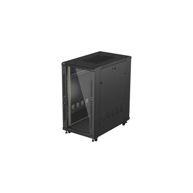 Lanberg - FF01-6022-12B armario rack 22U Rack o bastidor independiente Negro