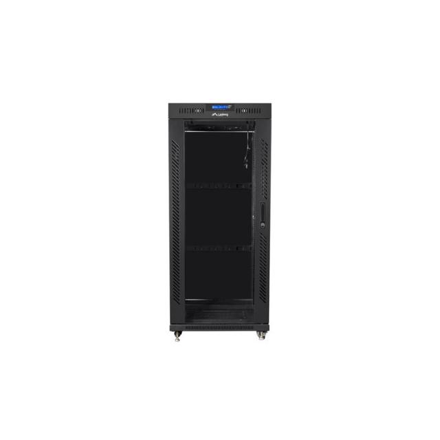 Lanberg - FF01-8027-12BL armario rack 27U Rack o bastidor independiente Negro