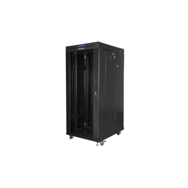 Lanberg - FF01-8027-12BL armario rack 27U Rack o bastidor independiente Negro